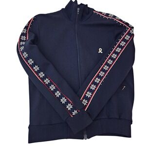 Vintage  Demetre Womens S Ski Sweater Blue 70's Downhill Racer Apres Ski Nordic